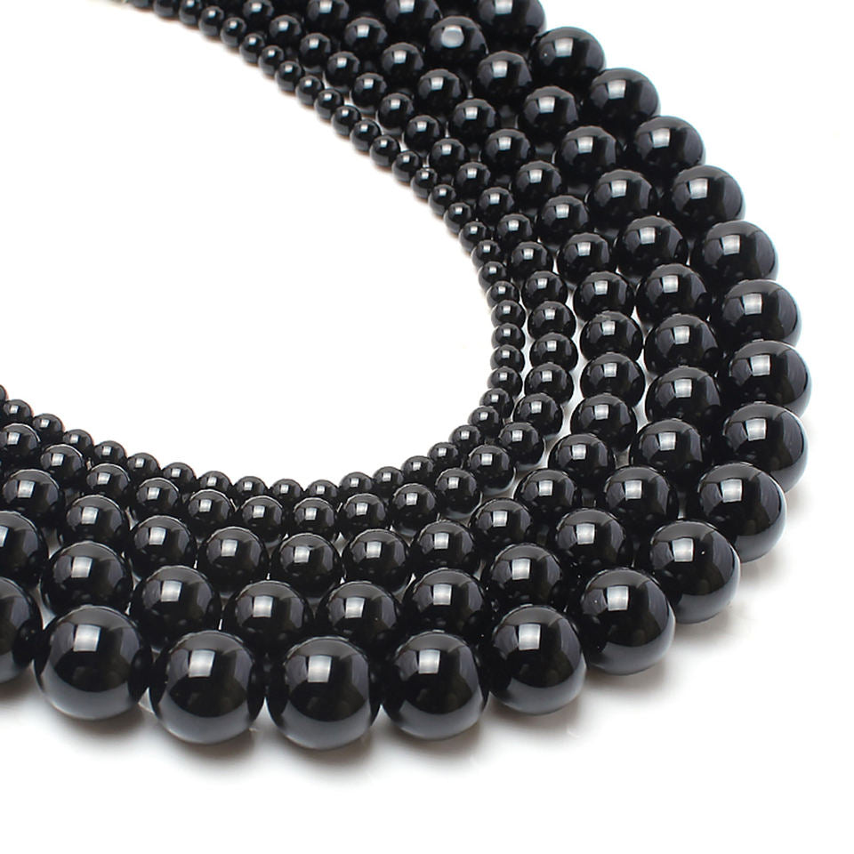 Natural Black Onyx Round beads Healing Gemstone Loose Beads DIY Jewelry Making Design AAA Quality 4mm 6mm 8mm 10mm 12mm