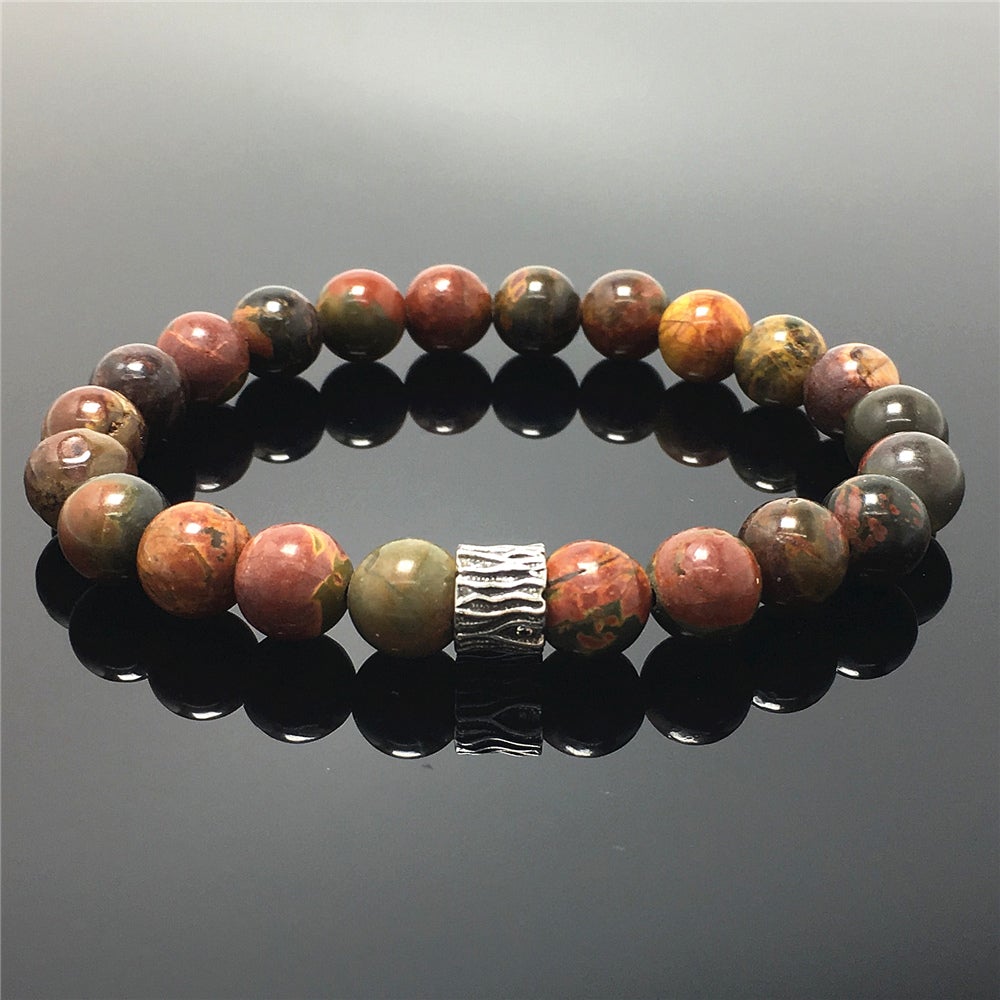 Picasso Gemstone Beaded Adjustable Handmade Bracelet