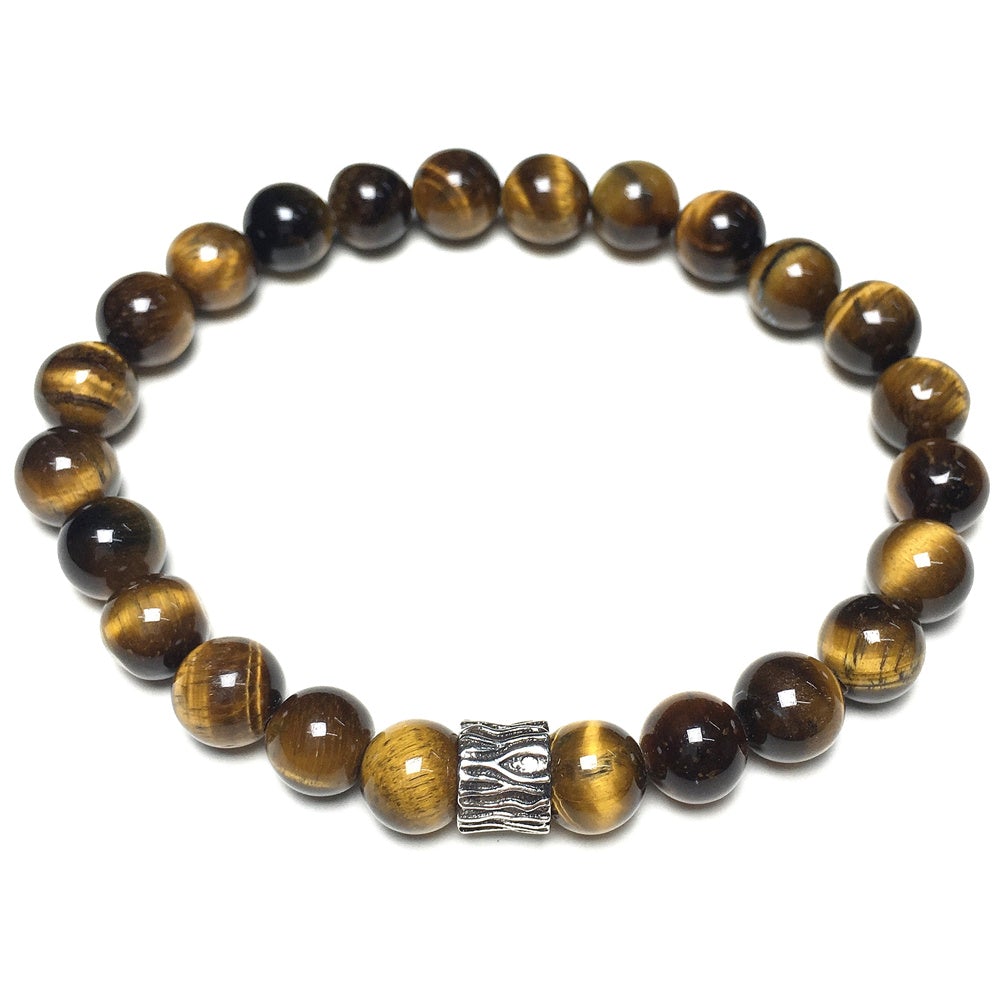 Tiger Eye Gemstone Beaded Adjustable Handmade Bracelet