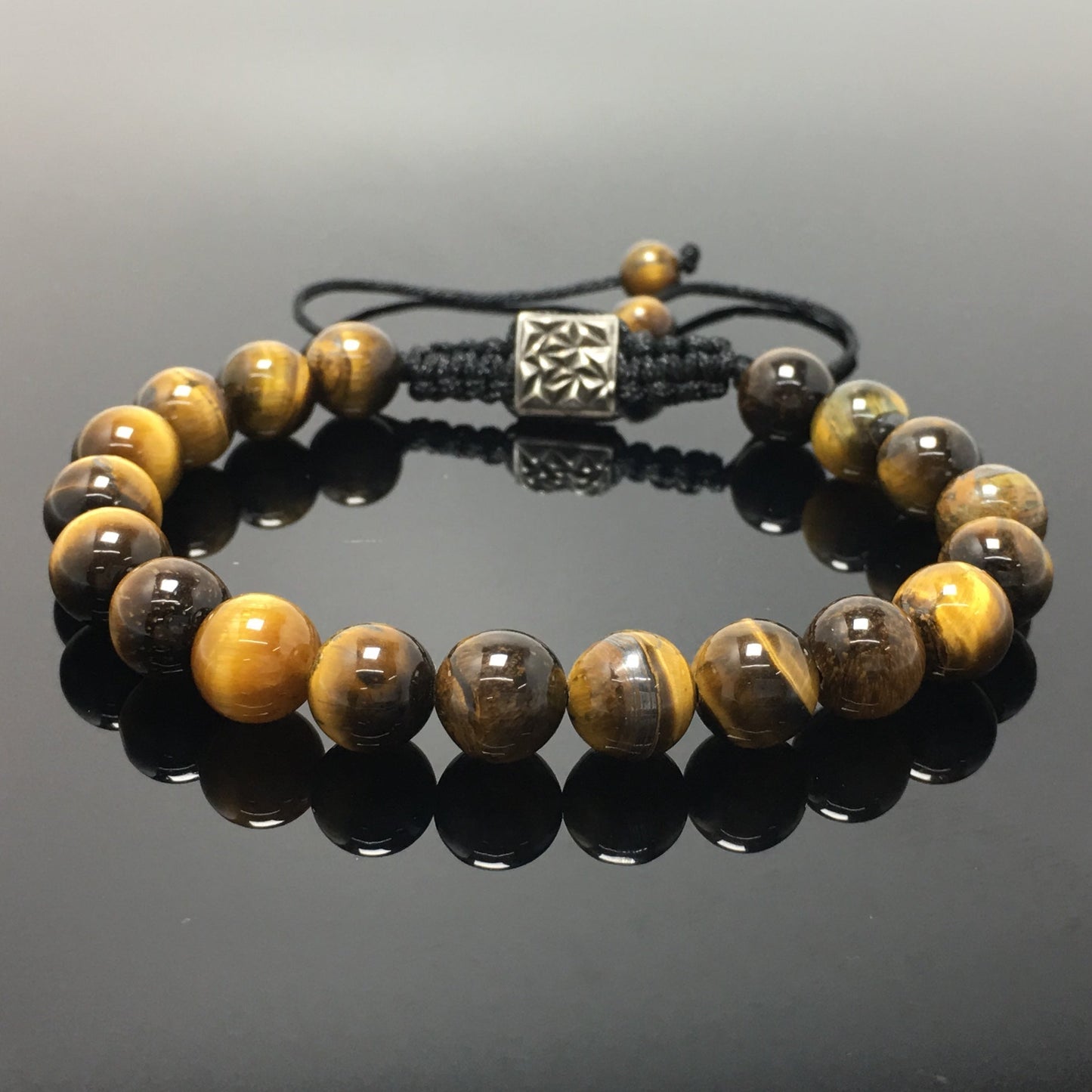 Tiger Eye Natural Gemstone Balance Energy Handmade Bracelet