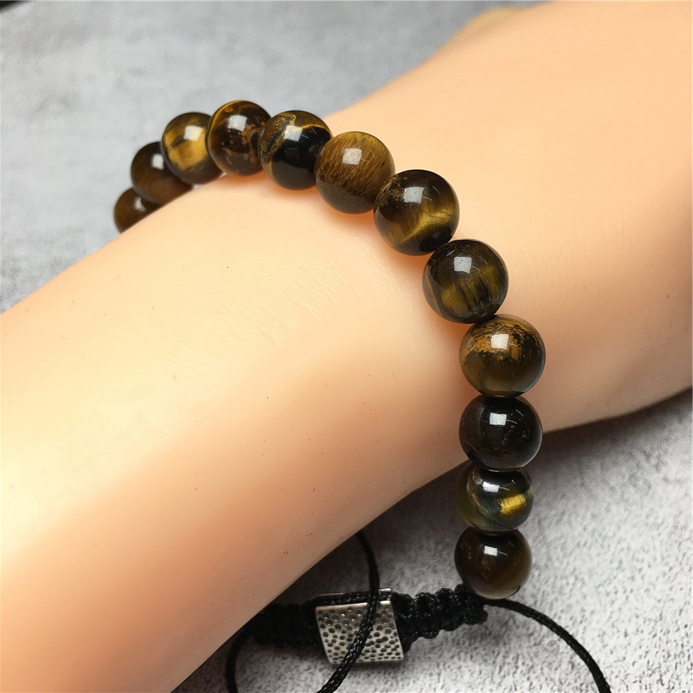 Tiger Eye Natural Gemstone Balance Energy Handmade Bracelet