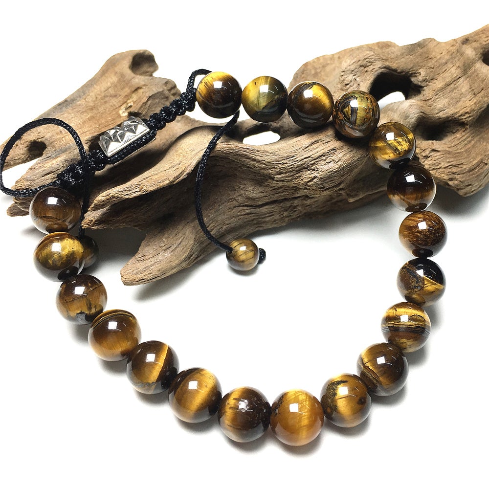 Tiger Eye Natural Gemstone Balance Energy Handmade Bracelet