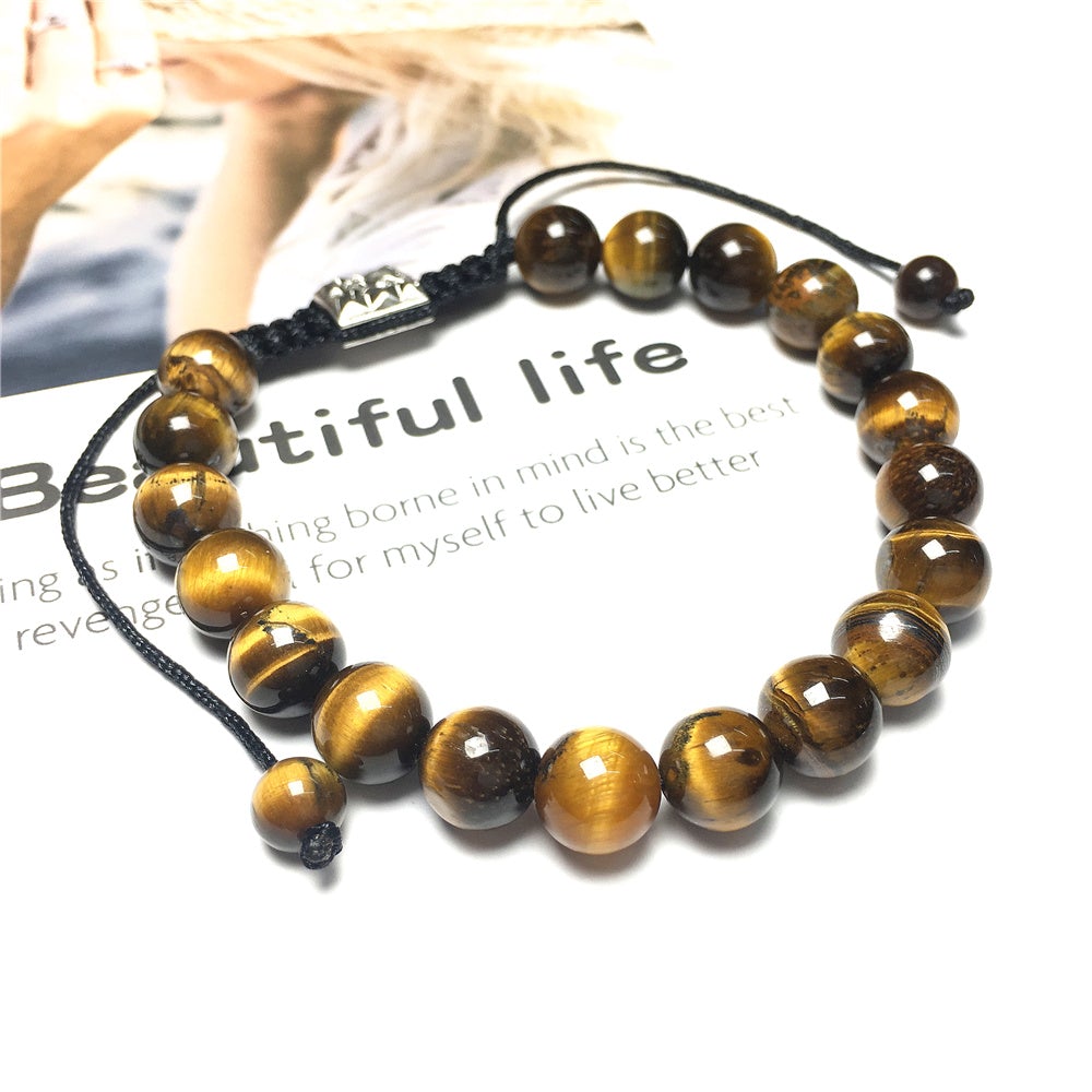 Tiger Eye Natural Gemstone Balance Energy Handmade Bracelet