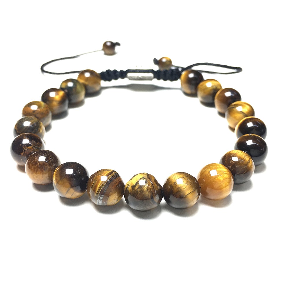 Tiger Eye Natural Gemstone Balance Energy Handmade Bracelet