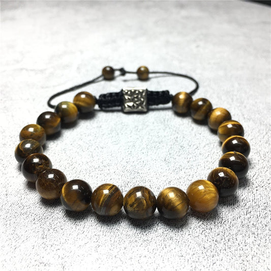 Tiger Eye Natural Gemstone Balance Energy Handmade Bracelet