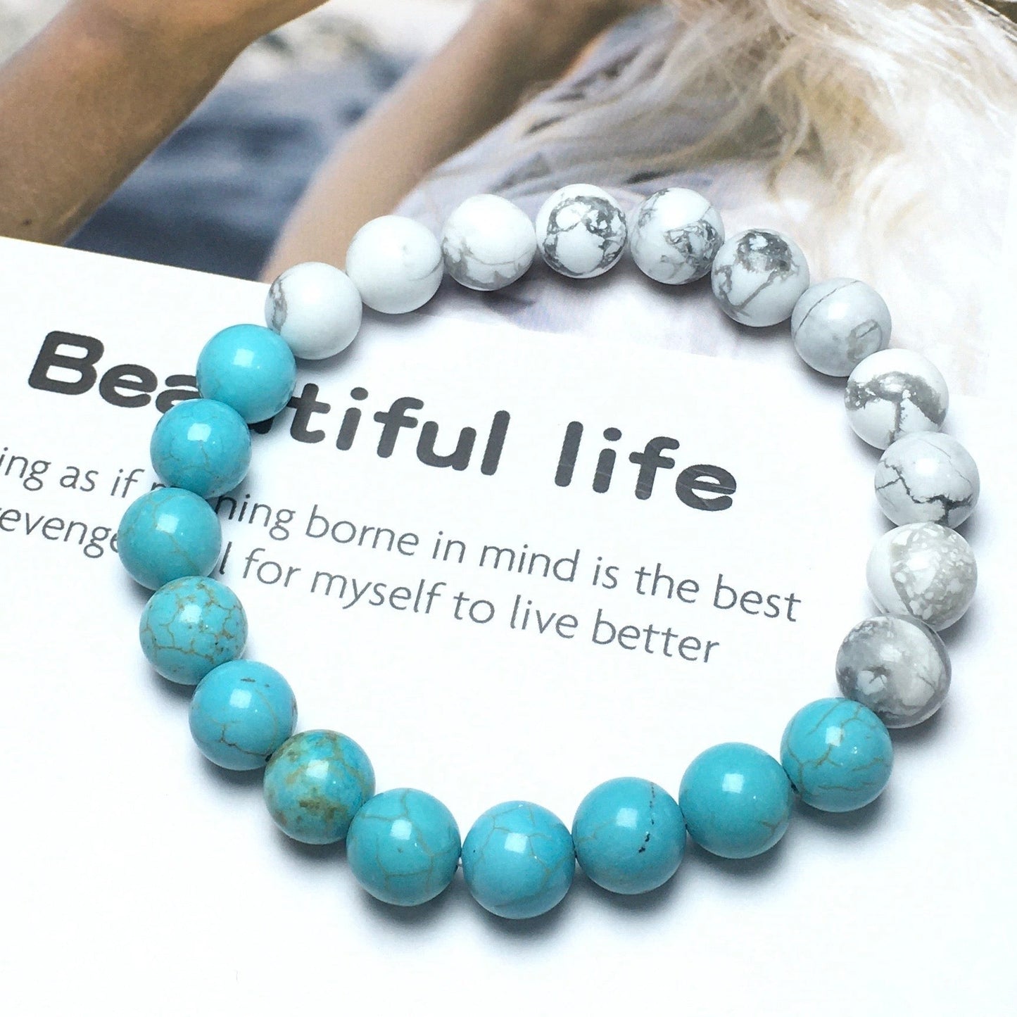 Turquoise Howlite Handmade Precious Bracelets Jewelry