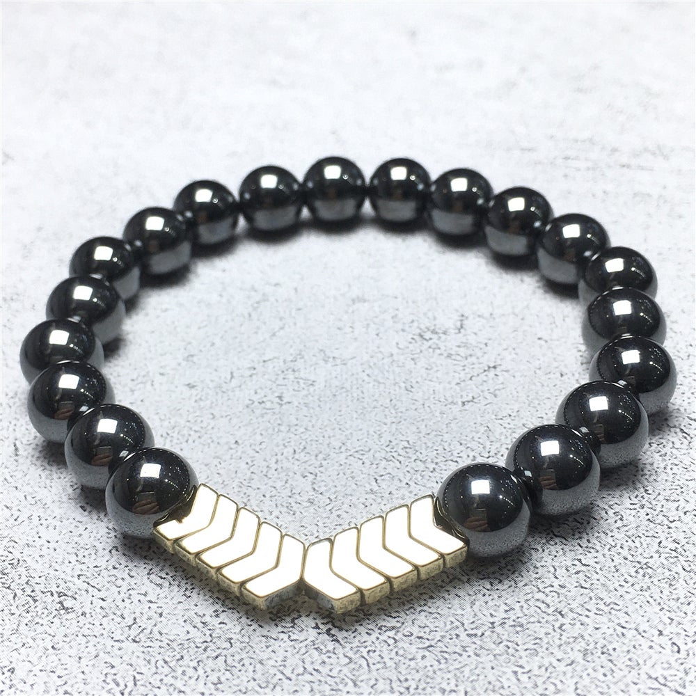 Hematite Ball Bead Magnetic Therapy Bracelet Stress Relieving Bracelet Anxiety Relief