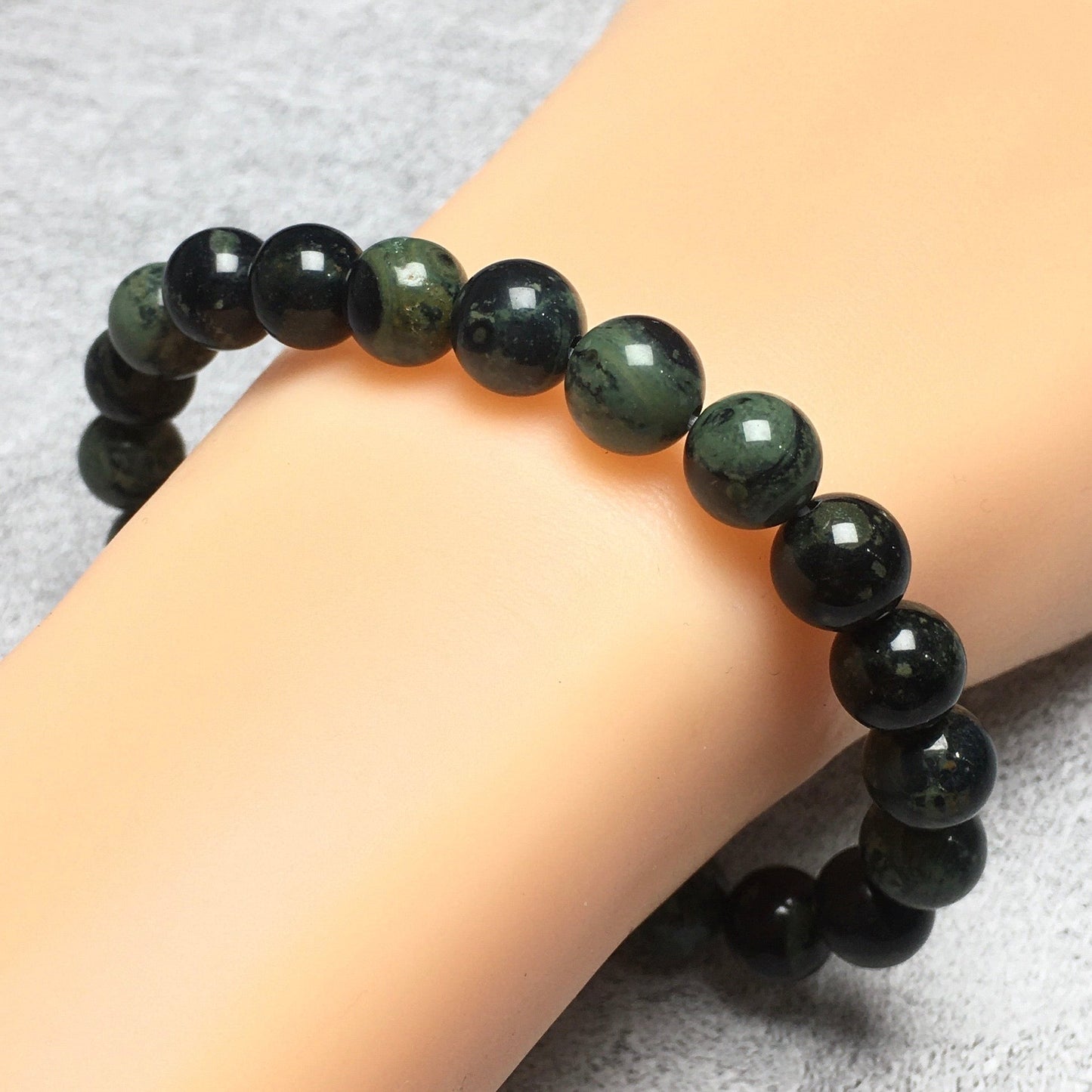 Natural Kambaba Jasper Gemstone Round Beaded Stone Bracelet