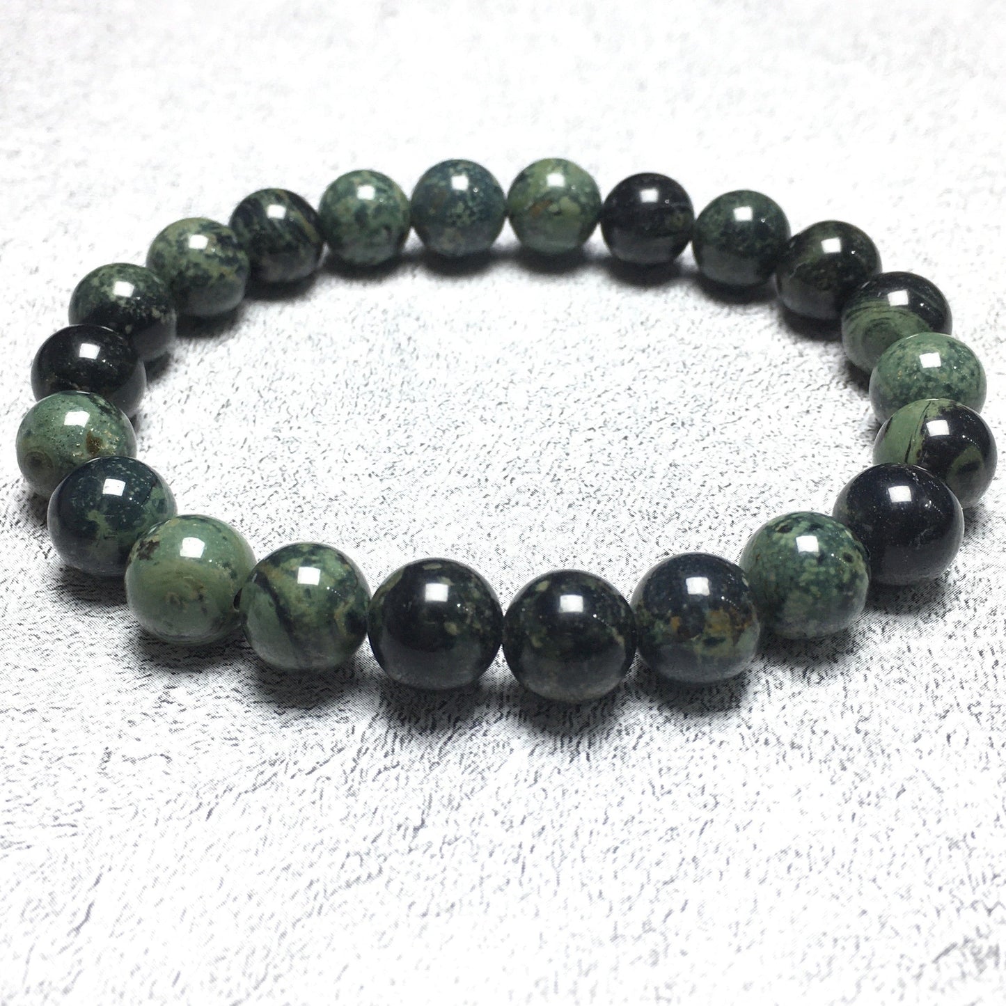 Natural Kambaba Jasper Gemstone Round Beaded Stone Bracelet