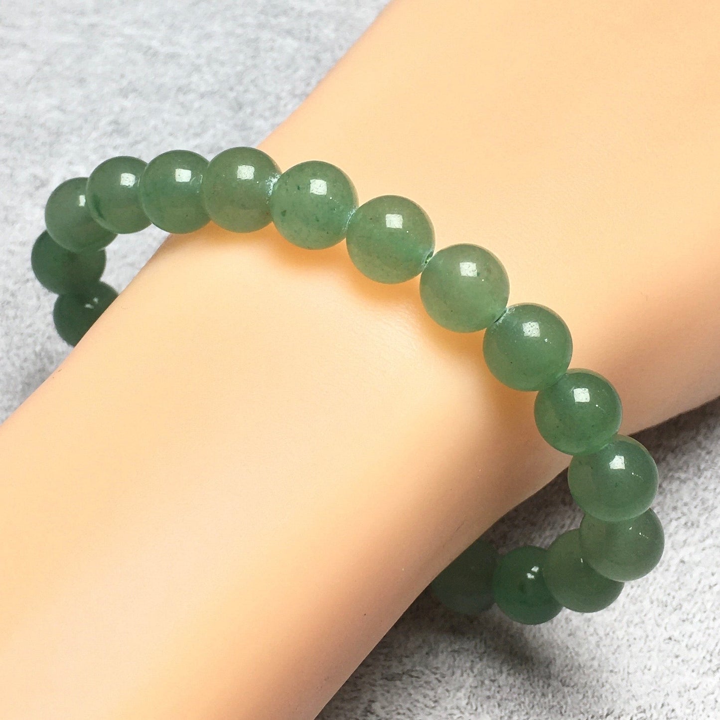 Natural Green Aventurine Gemstone Beads Handmade Stretchy Bracelet