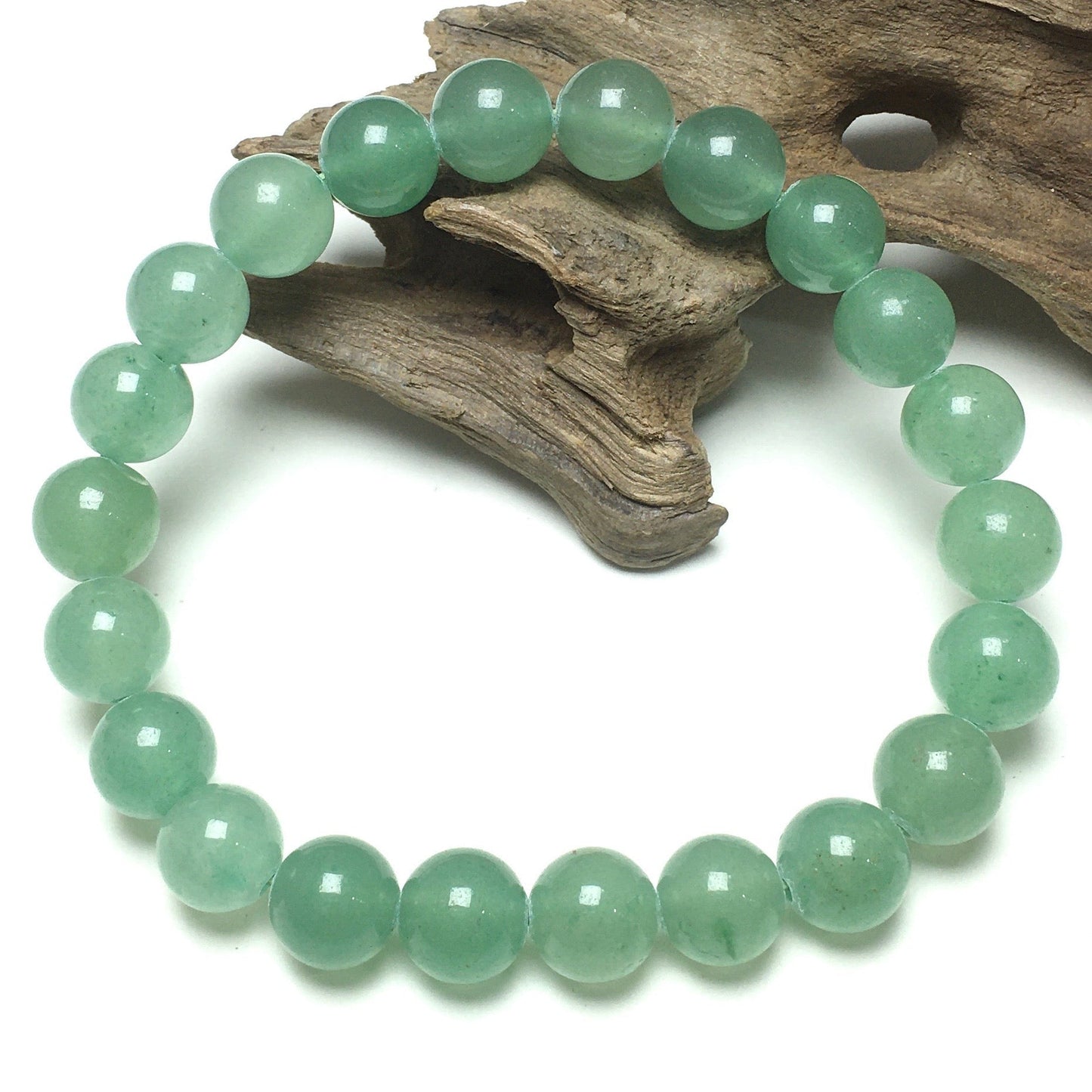 Natural Green Aventurine Gemstone Beads Handmade Stretchy Bracelet