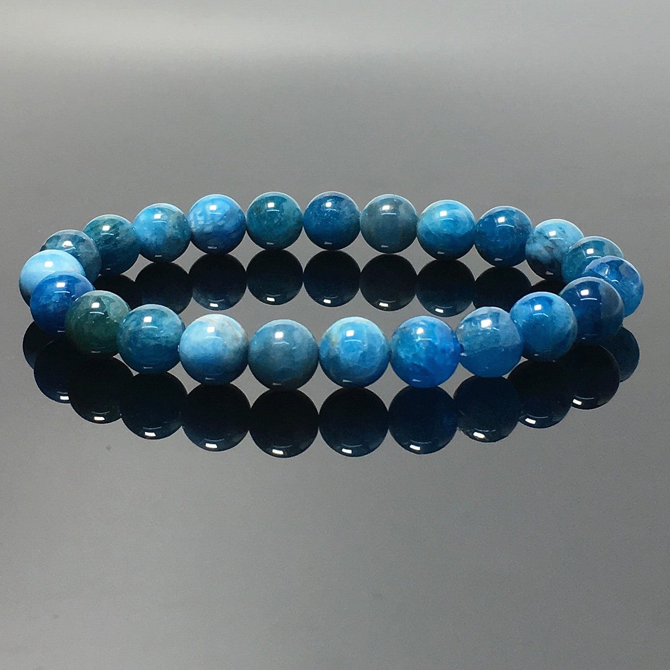 Apatite Natural Gemstone Crystal Healing stretch Aromatherapy Bracelet