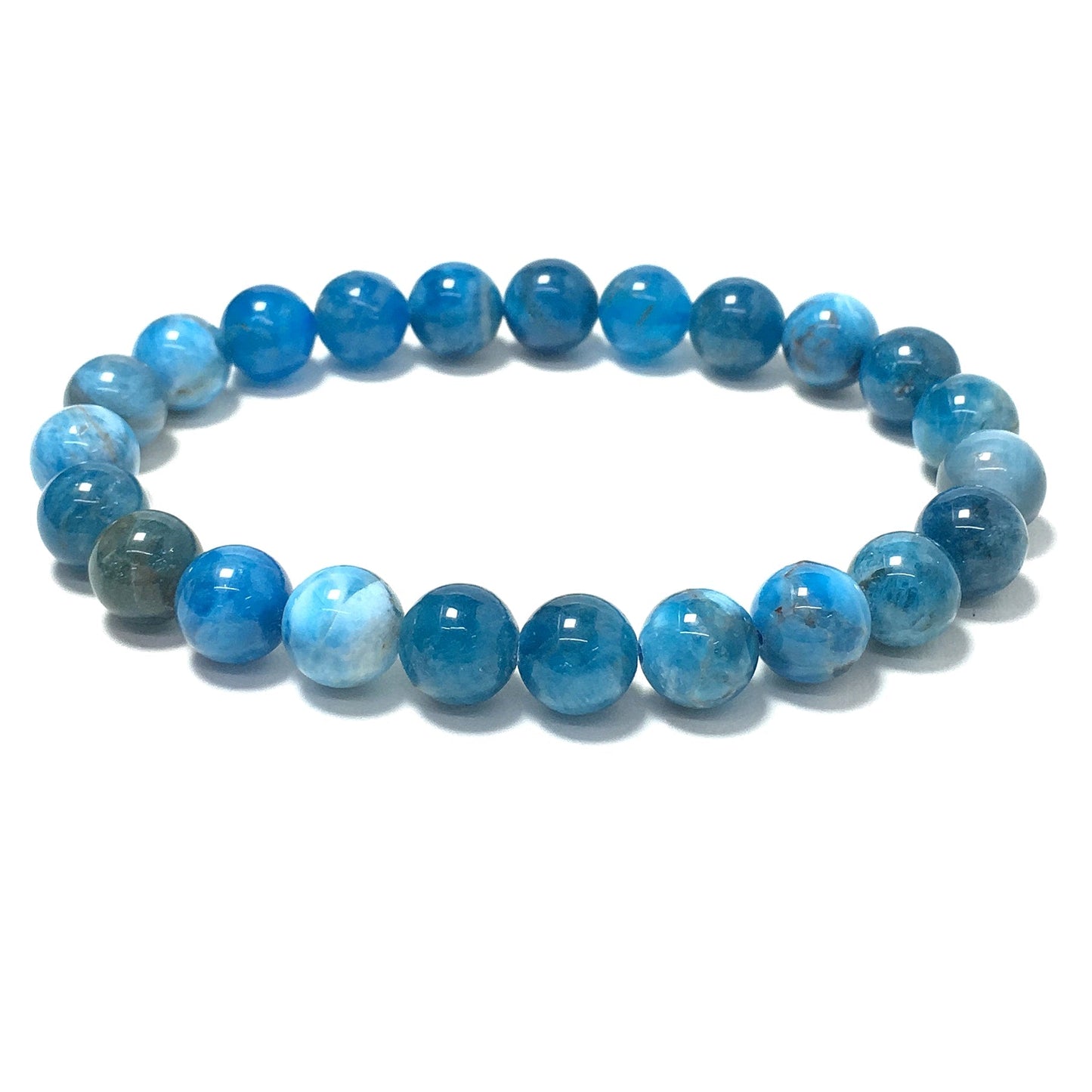 Apatite Natural Gemstone Crystal Healing stretch Aromatherapy Bracelet