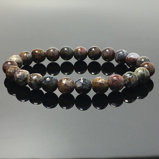 Natural Pietersite Gemstone Crystal Healing stretch Beads Bracelet