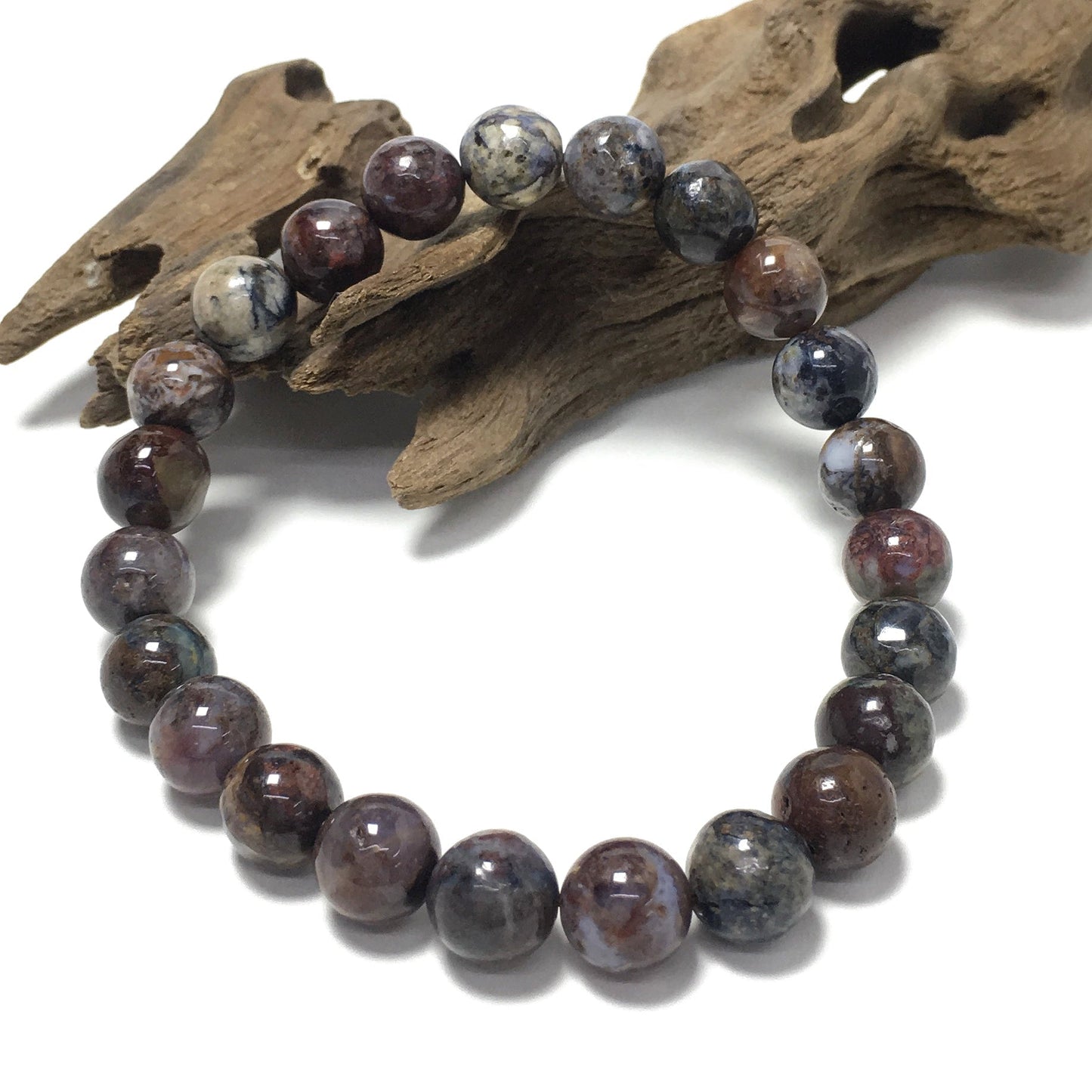 Natural Pietersite Gemstone Crystal Healing stretch Beads Bracelet