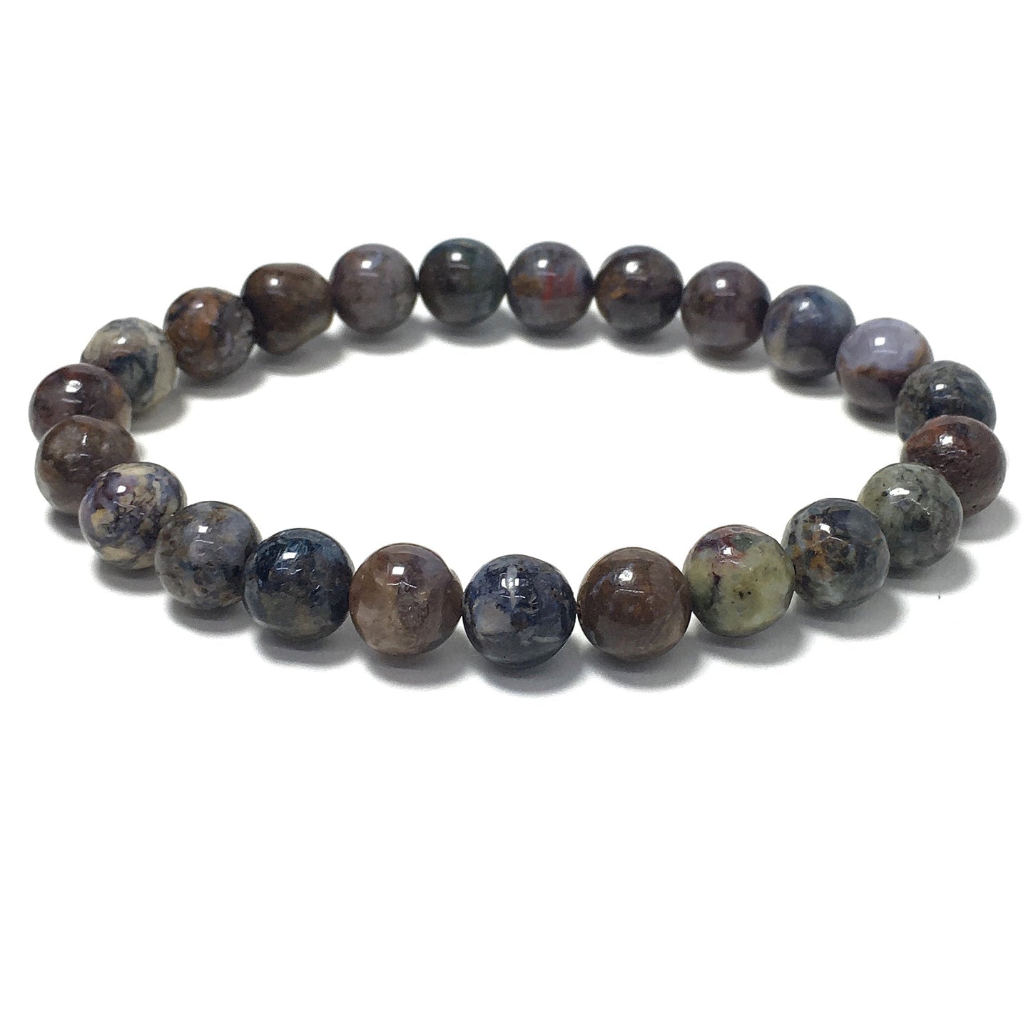 Natural Pietersite Gemstone Crystal Healing stretch Beads Bracelet