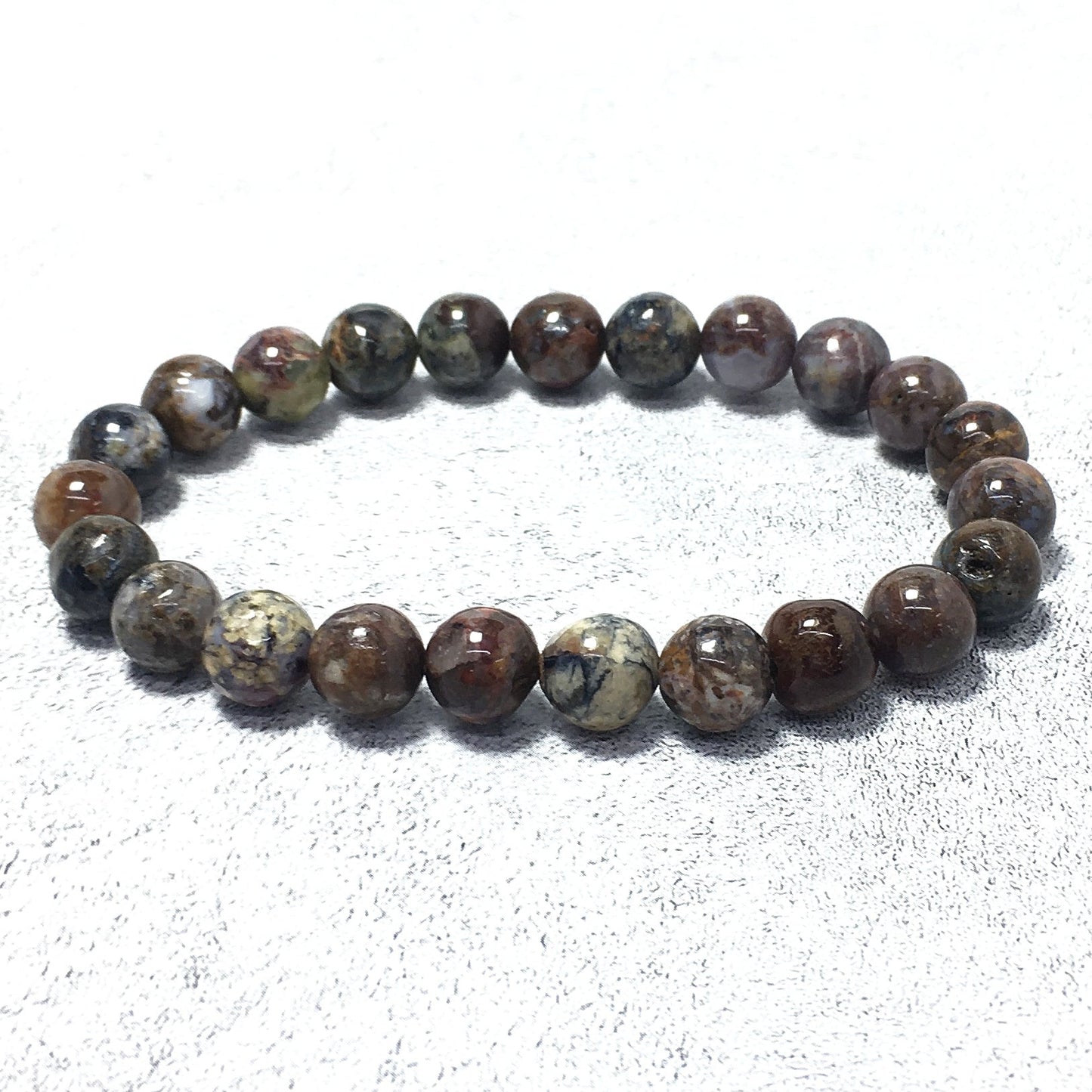 Natural Pietersite Gemstone Crystal Healing stretch Beads Bracelet