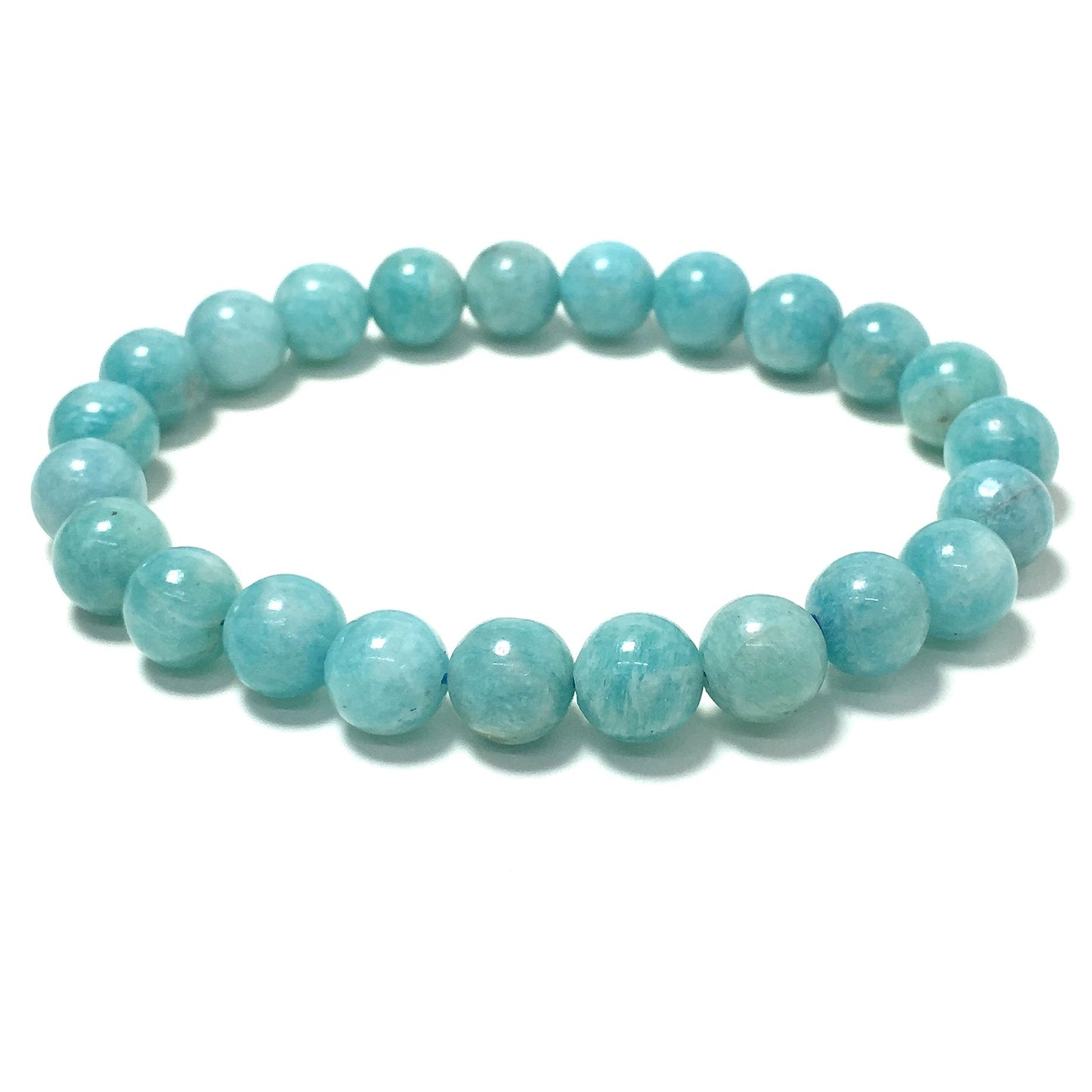 Amazonite Natural Gemstone Crystal Healing Stretch Beads Bracelet