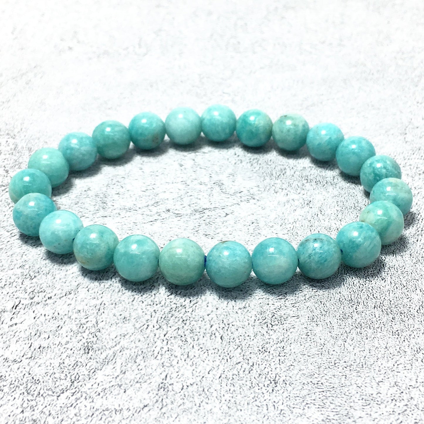 Amazonite Natural Gemstone Crystal Healing Stretch Beads Bracelet