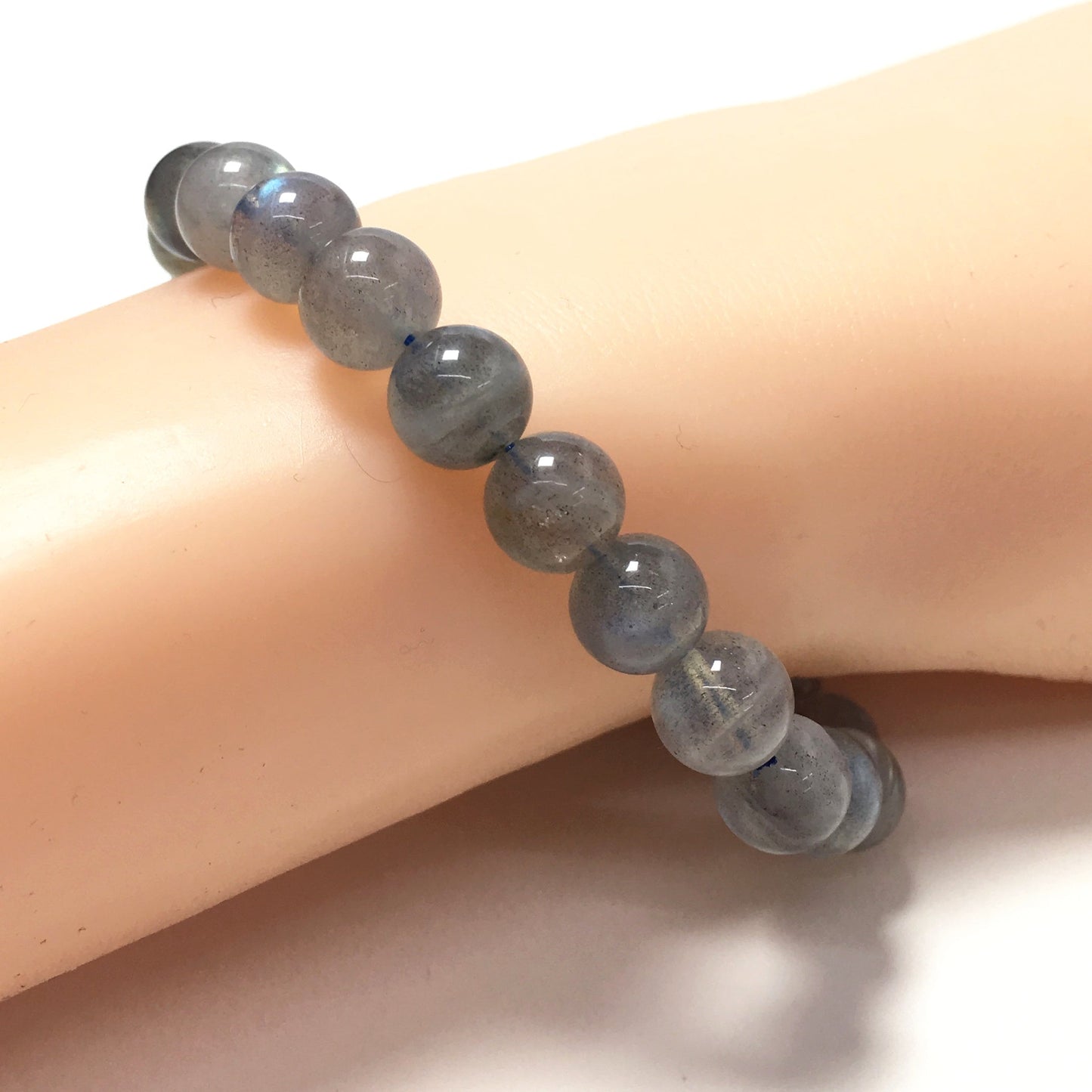 Natural Labradorite AAAAA High Quality Gemstone Crystal Healing Stretch Beads Bracelet