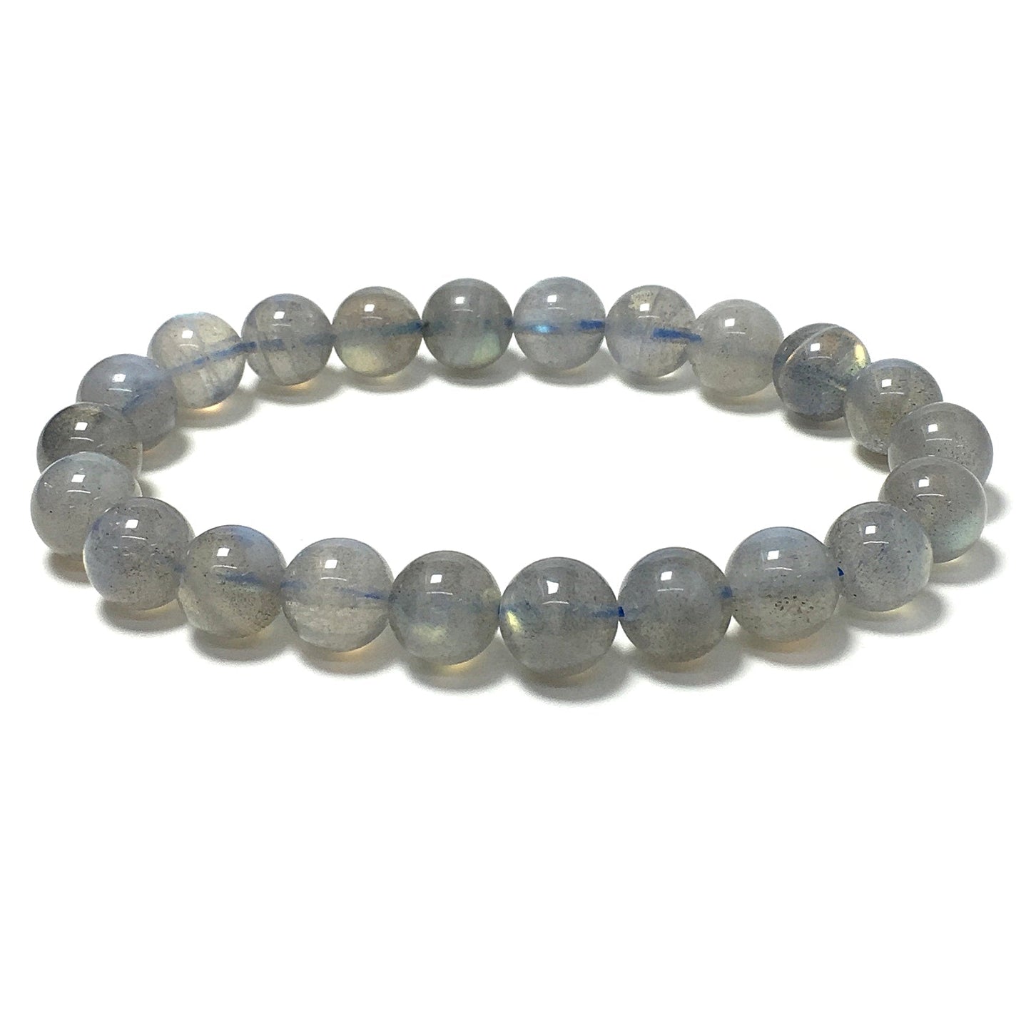 Natural Labradorite AAAAA High Quality Gemstone Crystal Healing Stretch Beads Bracelet