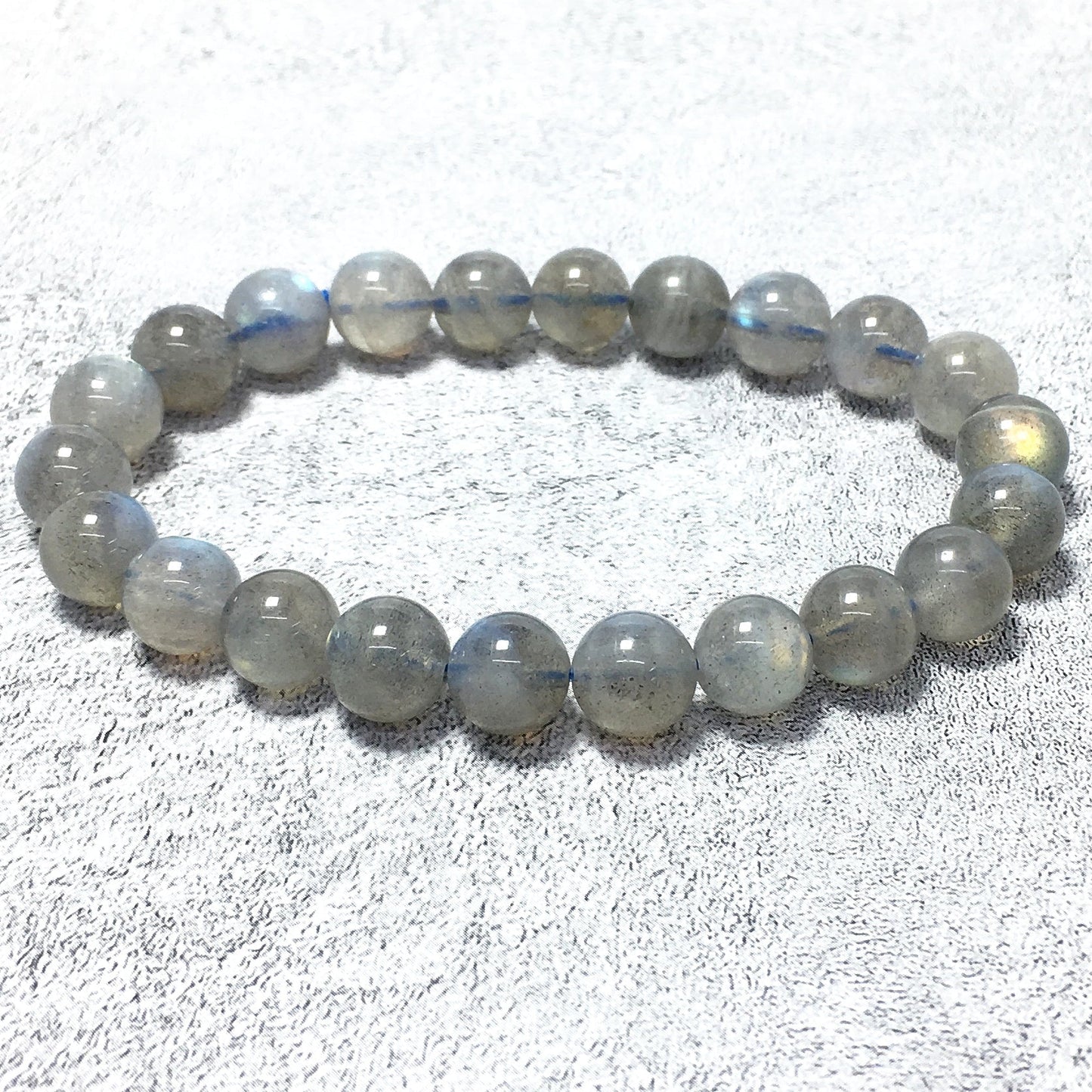 Natural Labradorite AAAAA High Quality Gemstone Crystal Healing Stretch Beads Bracelet