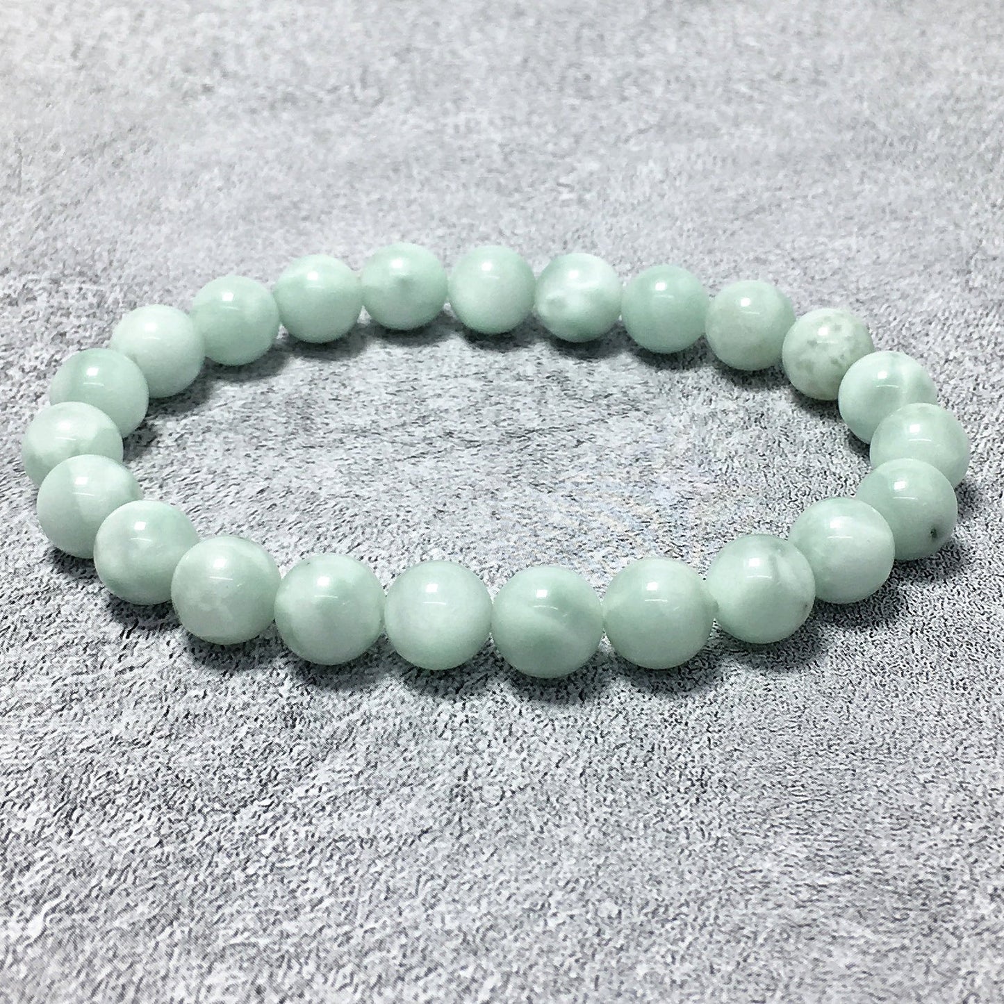 Natural Green Angelite Gemstone Crystal Healing Stretch Beads Bracelet