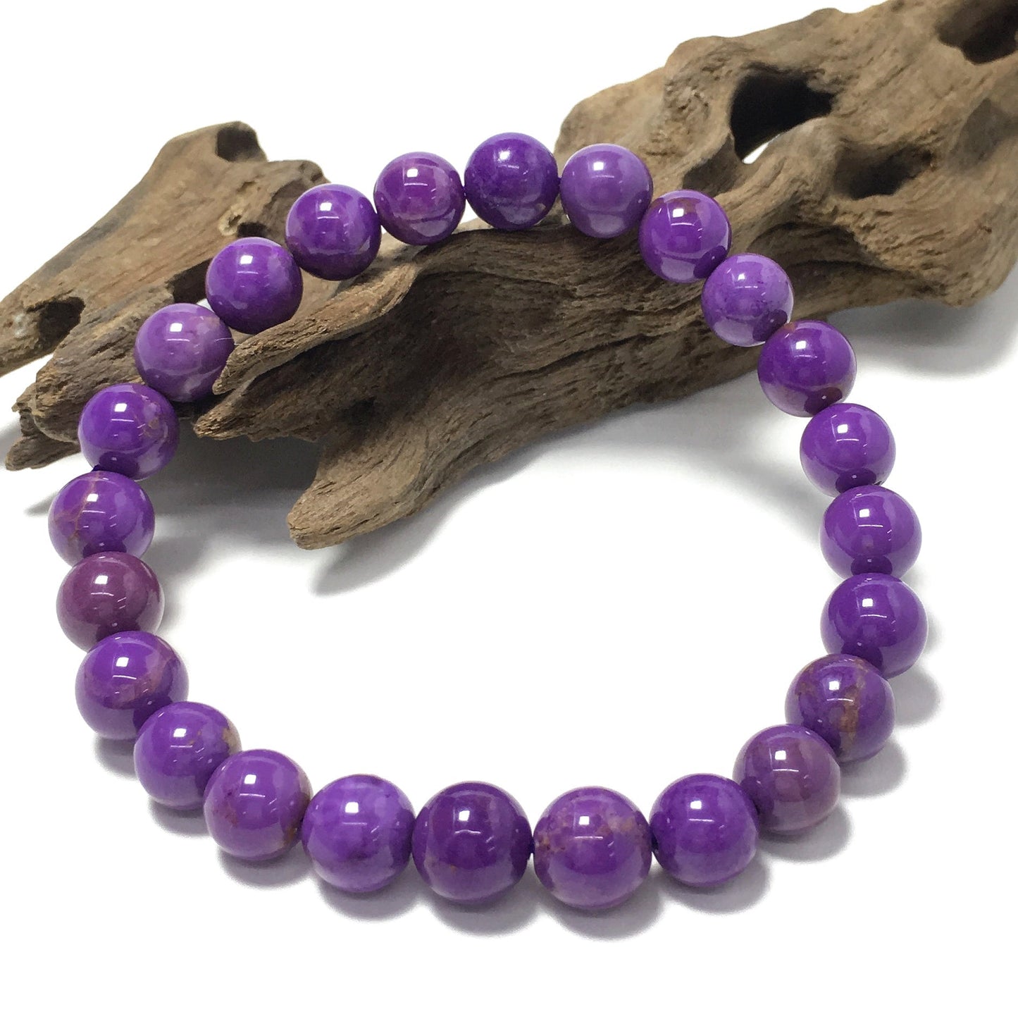 Natural Phosphosiderite Gemstone Crystal Healing Stretch Beads Bracelet