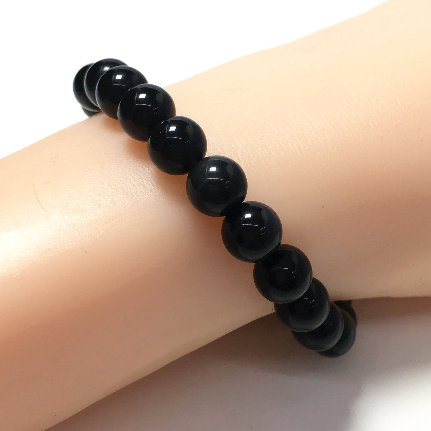 Natural Rianbow Obsidian Gemstone Crystal Healing Stretch Beads Bracelet