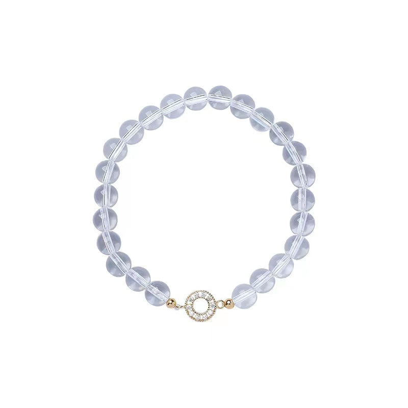 Natural Clear Quartz Crystal Design Bracelets -vsl648