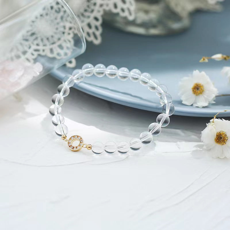 Natural Clear Quartz Crystal Design Bracelets -vsl648