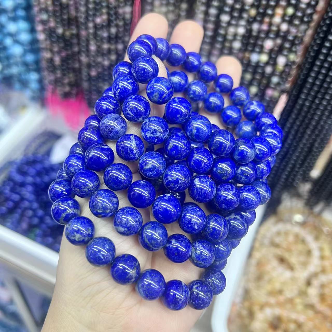 Natural Lapis Crystal Healing Bracelet 6mm 8mm 10mm 11mm