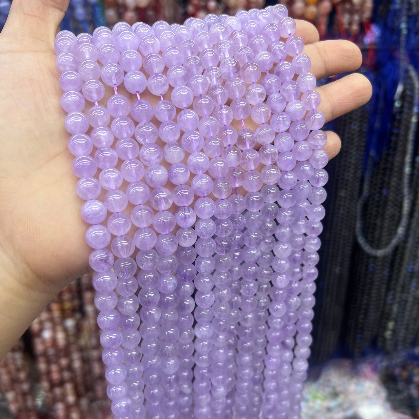 Natural Lavender Amethyst Quartz Round Beads Energy Gemstone Loose Beads For DIY Jewelry Making Design AAAAA Quality