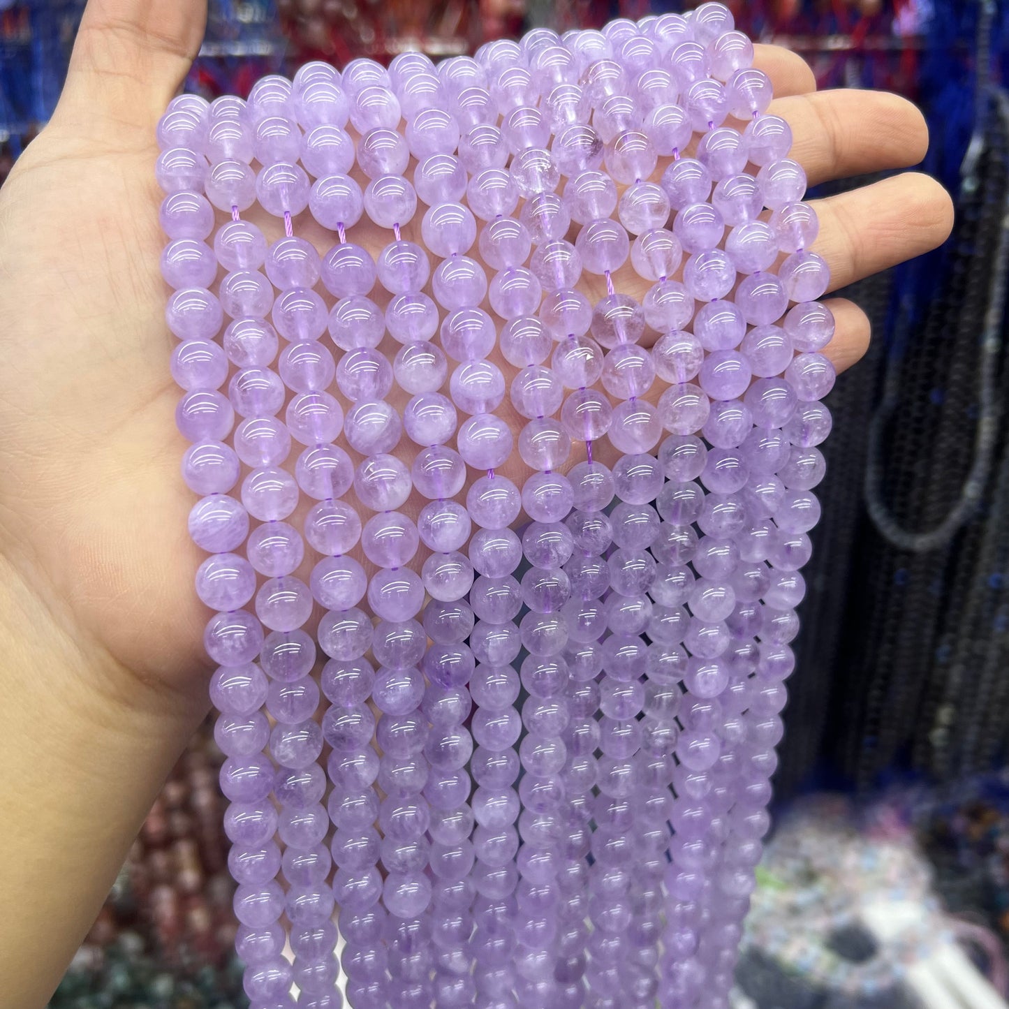 Natural Lavender Amethyst Quartz Round Beads Energy Gemstone Loose Beads For DIY Jewelry Making Design AAAAA Quality