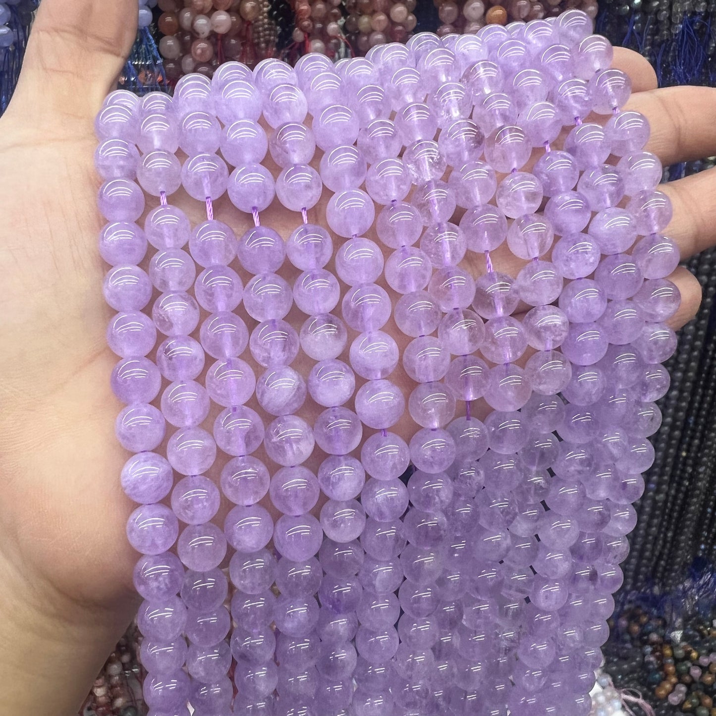 Natural Lavender Amethyst Quartz Round Beads Energy Gemstone Loose Beads For DIY Jewelry Making Design AAAAA Quality