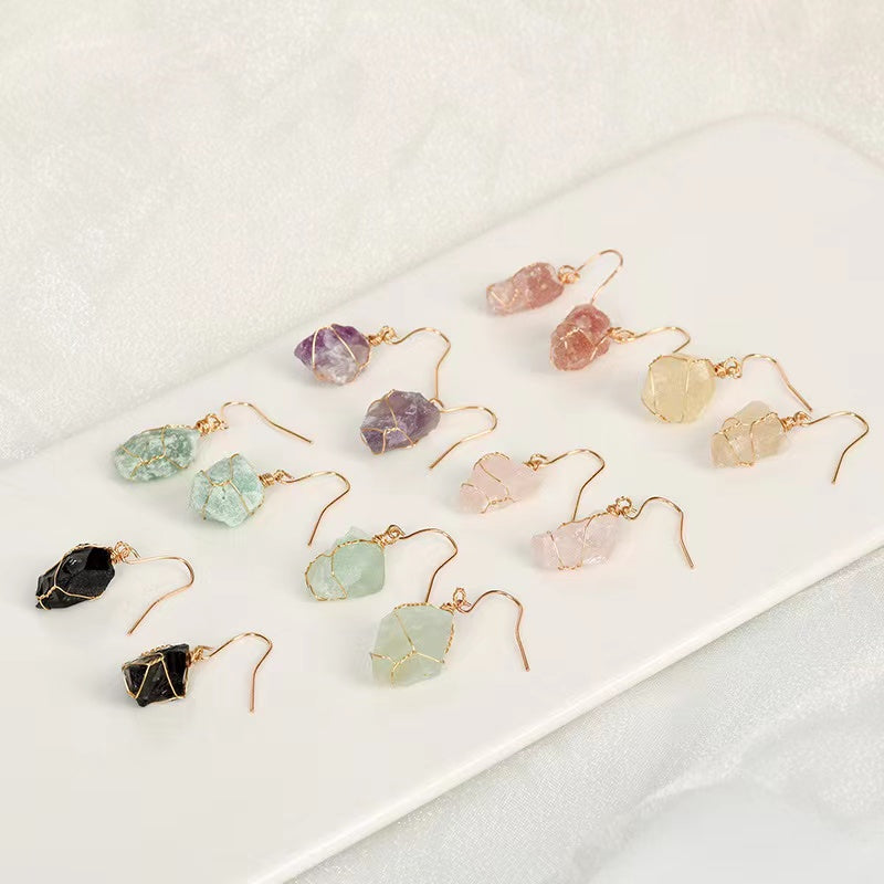 Crystal Earrings Random Color 10PCS Picks