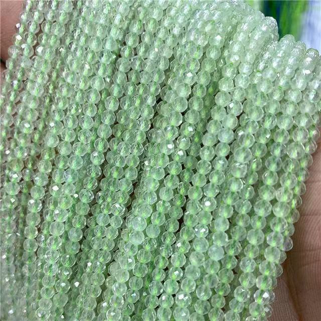 Natural Small Size Faceted Round Beads Gemstone Crystal Loose Beads For DIY Jewelry Making Design 2/3/4mm 15.5”