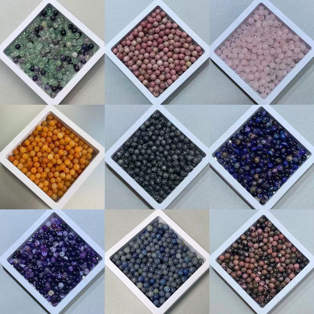 6MM 50Beads Natural Crystal DIY Bag-Pack Off Live