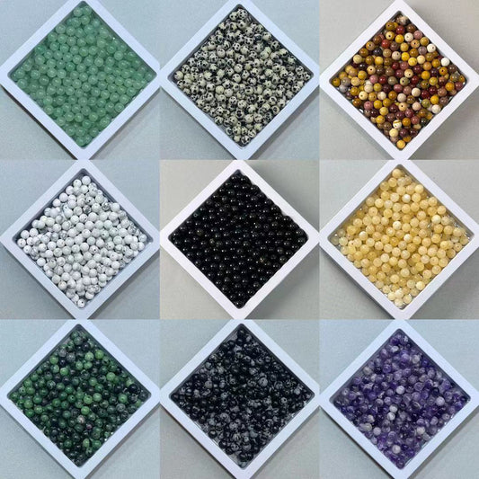 6MM 50Beads Natural Crystal DIY Bag-Pack Off Live