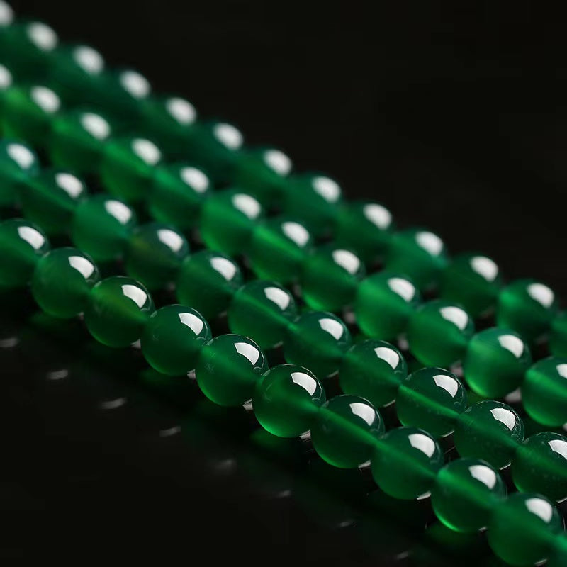 Natural Green Agate Round beads Healing Gemstone Loose Beads DIY Jewelry Making Design AAA Quality  4mm 6mm 8mm 10mm 12mm