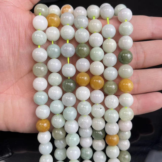 Natural Multi Burma Jade Stone Healing Gemstone Loose Bead DIY Jewelry Making AAA Quality 6mm 8mm 10mm