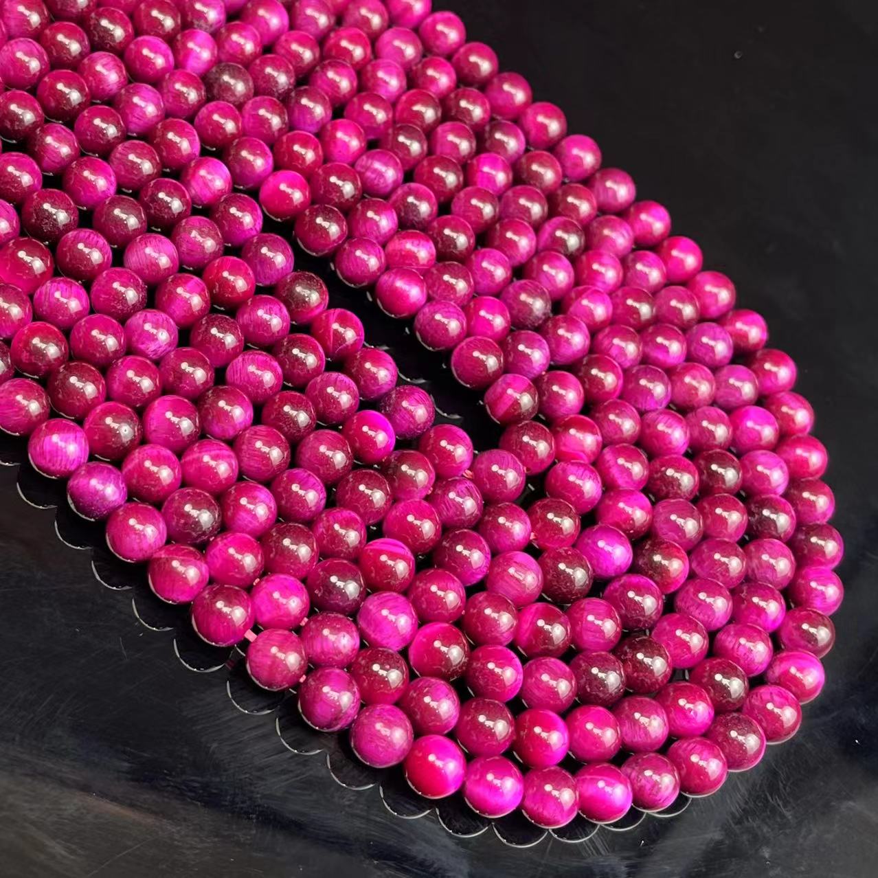 Natural Hot Pink Tiger Eye Round Beads Healing Gemstone Loose Bead DIY Jewelry Making Design AAA Quality 6mm 8mm 10mm 12mm