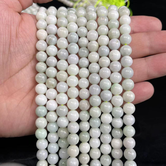 Natural Green Jade Burma Jade Stone Healing Gemstone Loose Bead DIY Jewelry Making AAA Quality 6mm 8mm 10mm