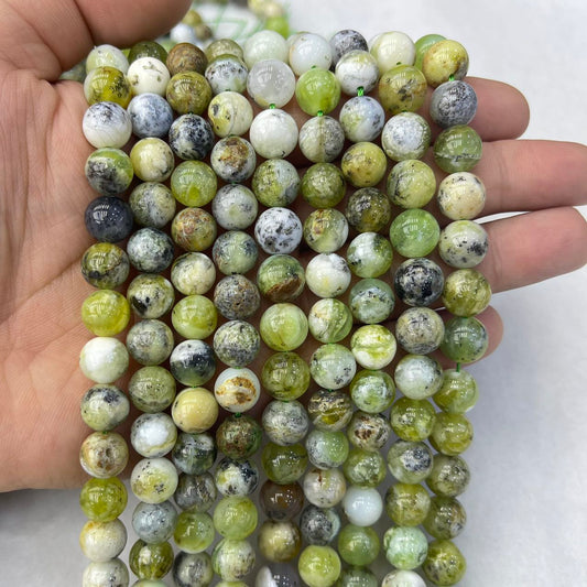 Natural Green Opal Stone Healing Gemstone Loose Bead DIY Jewelry Making AAA Quality 6mm 8mm 10mm