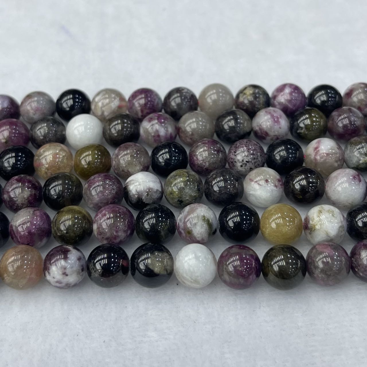 Natural Multi Tourmaline Round Beads Energy Gemstone Loose Beads For DIY Jewelry Making Design AAA Quality