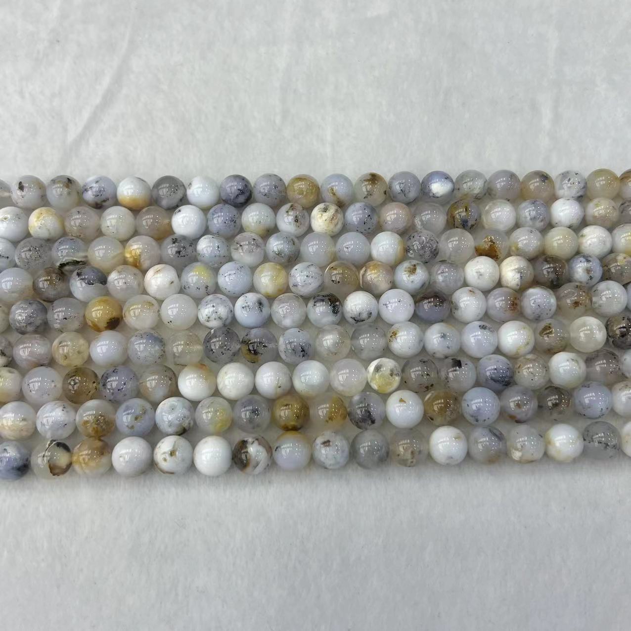 Natural White Opal Round Beads Energy Gemstone Loose Beads For DIY Jewelry Making Design AAA Quality