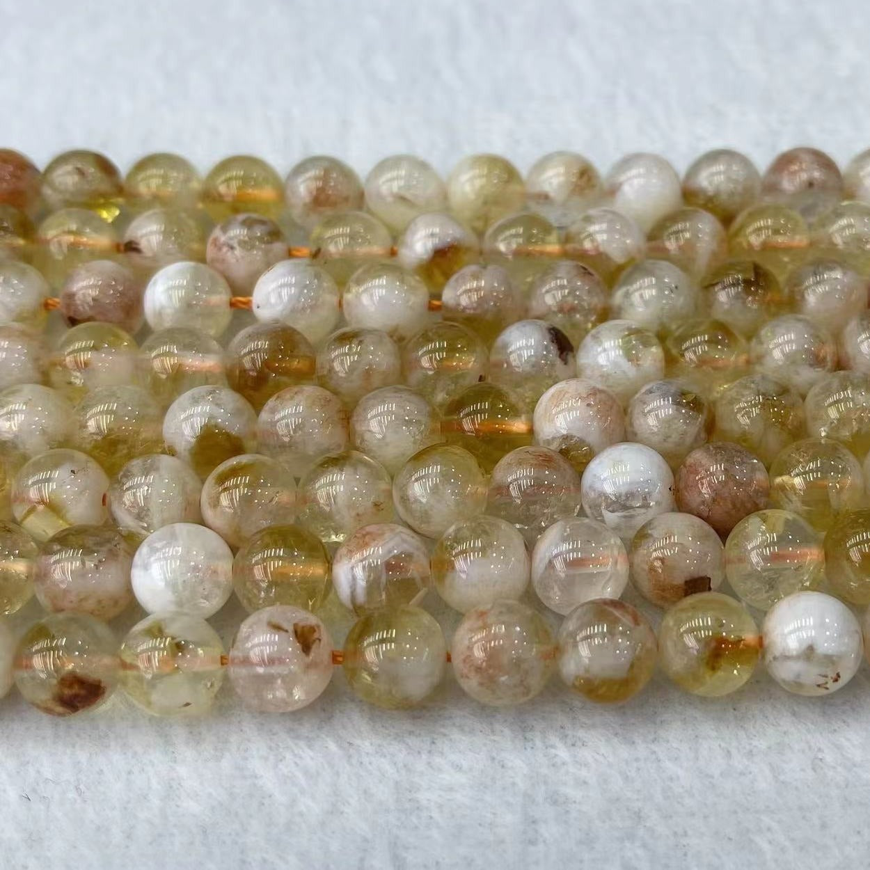 Natural Yellow Citrine Round Bead Energy Gemstone Loose Beads For DIY Jewelry Making Design A Quality