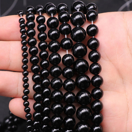 Natural Black Onyx Round beads Healing Gemstone Loose Beads DIY Jewelry Making Design AAA Quality 4mm 6mm 8mm 10mm 12mm