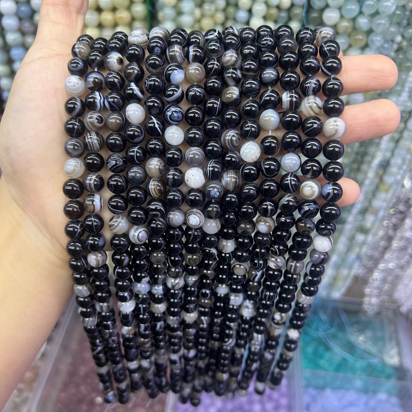 Natural Botswana Agate Round Smooth beads Energy Healing Gemstone Loose Beads for DIY Jewelry Making Design AAA Quality 6mm 8mm 10mm 12mm