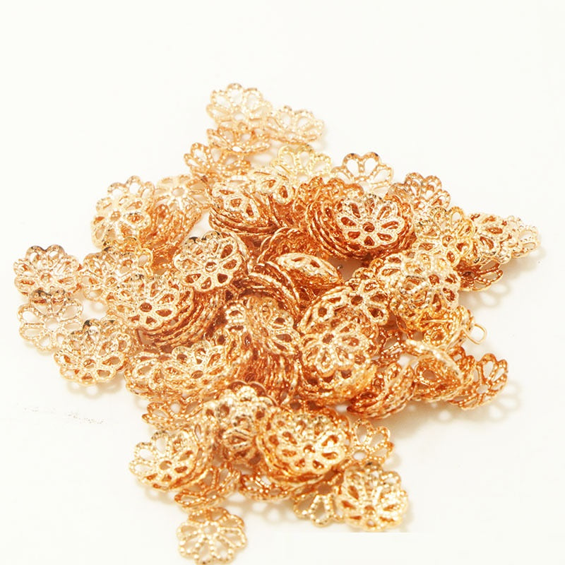 200pcs Flower Bead Caps Spacer End Caps For Jewellery Making 6mm 8mm 10mm